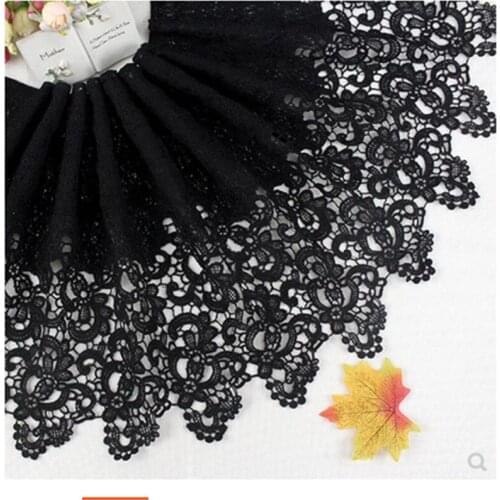 DIY clothing black milk silk lace dress skirt embroidery accessories stitching high quality lace edge super wide 32cm