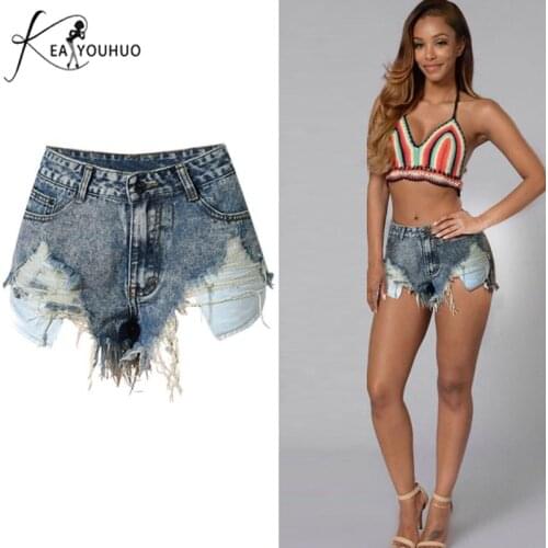 2020 Summer Sexy Biker Female Shorts Slim Booty Short Jeans Womens High Waist Tassel Denim Shorts For Women Fashionable Jeans