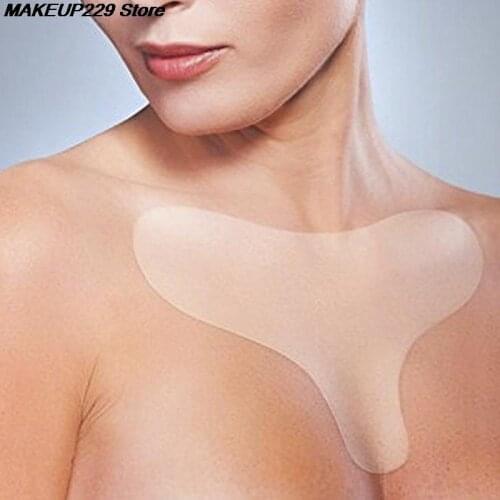 Reusable Anti Wrinkle Chest Pad Transparent Removal Patch Face Skin Care Silicone Anti Aging Breast Lifting Chest Patch Flesh