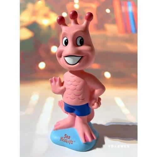 Sea Monkeys Toy Animals Car Toys Sea-Monkeys Shakey Head For men Desk Decoration Home Pet Model Figure Decor Resin