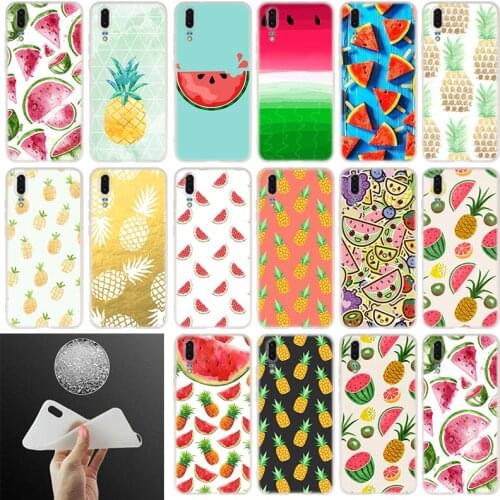 Soft Silicone Case Fruit Pineapple Watermelon For Huawei P40 P30 P20 Pro P10 Plus Lite P Samrt Z 2019 E 2020