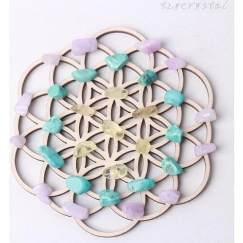 Chakela Crystal Gems Geometric Meditation Altar Board Set