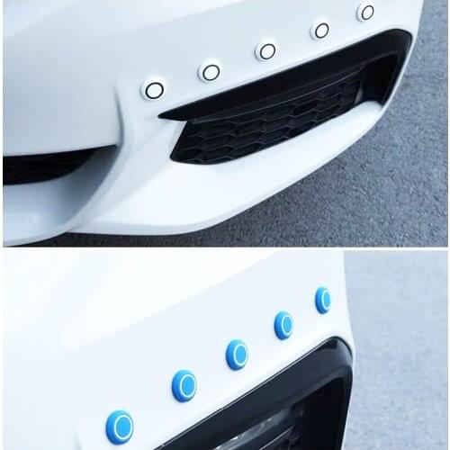 Car door side bumper stickers simulation radar decorative anti-scratch strip corner plastic body anti-scratch 10 pcs for BMW
