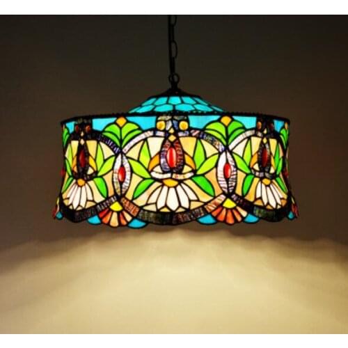 Light Bohemia pendant light Color glass bar pendant lamp Mediterranean pastoral study dining room lamp DF39