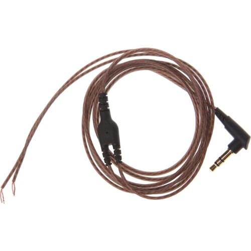 3.5mm Translucent Gray OFC Core 3-Pole Jack Headphone Audio Cable DIY Earphone Maintenance Wire