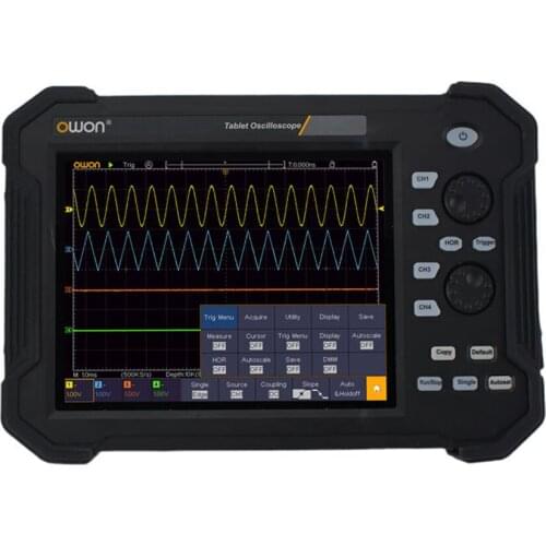 Owon Portable Tablet Digital Oscilloscope TAO3074/3104 8"inch LCD 800x600 8 Bits 4CH 100MHz Bandwidth 1GS/s Tablet Oscilloscope