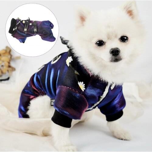 Skin-friendly Lovely Pet Dog Warm Jumpsuits Outfit Soft Texture Pet Jumpsuit Close Fitting for Medium Small Dogs