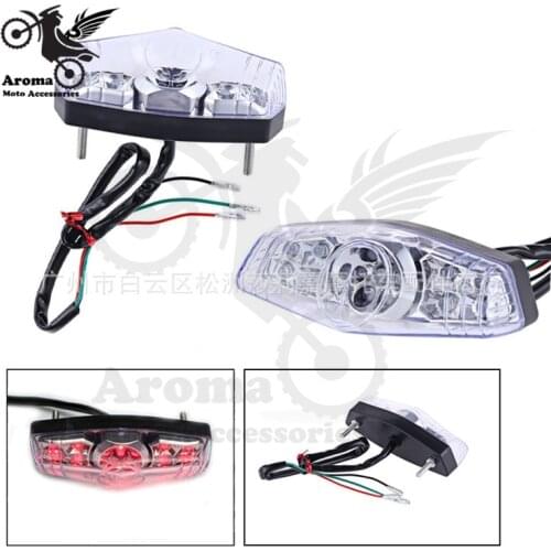 Transparent lens universal motorbike indicator rear moto tail light ATV dirt pit bike motocross scooter motorcycle brake light