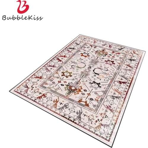 Bubble Kiss Retro Fashion Light Color Carpets For Living Room Bedroom Bedside Customized Large Floor Mat Home Decoration Rugs