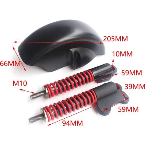 Adjustable shock absorbers bike suspension oil spring electric scooter folding skateboard with durable fender
