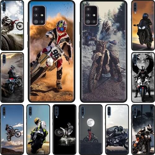 Moto Cross Motorcycle Sports Silicone Phone Case for Samsung A51 A52 A52s A71 A72 A91 A42 A32 A22 5G A41 A31 A11 A02s A03s Cover