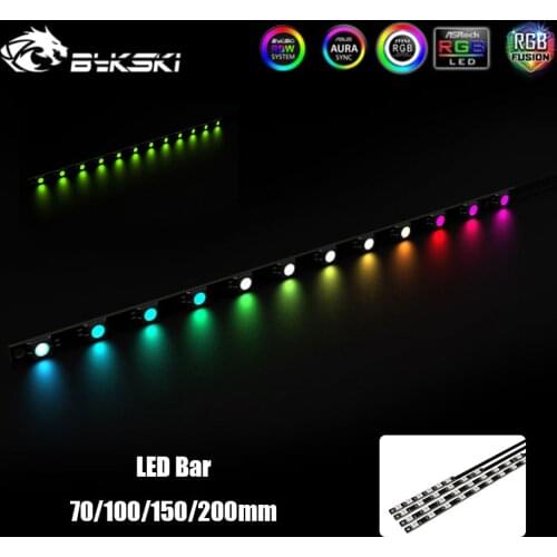 Bykski LED Strip A-RGB LIght Bar 70/100/150/200mm Length For CPU Blocks Hard Strip Lighting Decoration PC Case Water Cooler MOD