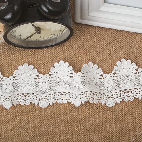 High Quality Beautiful Water Soluble DIY Handmade Craft Embroidered Lace Trim