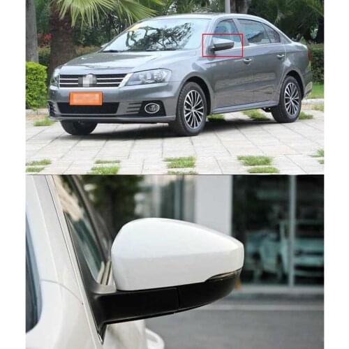 2 Pcs 8 Pins Power Heated&Adjustable Glass LED Turn Signal Side Mirror For VolksWagen LAVIDA 2013