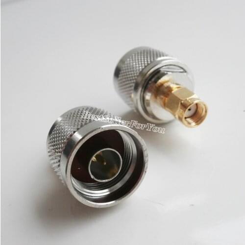 1Pcs New N Type Male To RP-SMA Connector Male Plug RF Adapter Coaxial Cable Connector