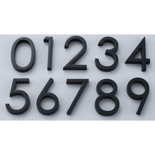 3D Numeral Door Plaque House Plates Sign Digits 0-9 Address Door Label Resin Wall Word Number Sticker Reminder Signage Custom