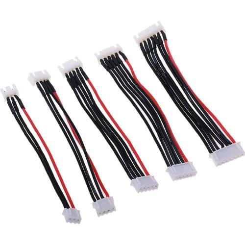 5pcs/set JST-XH 2S 3S 4S 5S 6S LiPo Balance Cable Charging Lead Wire 10cm