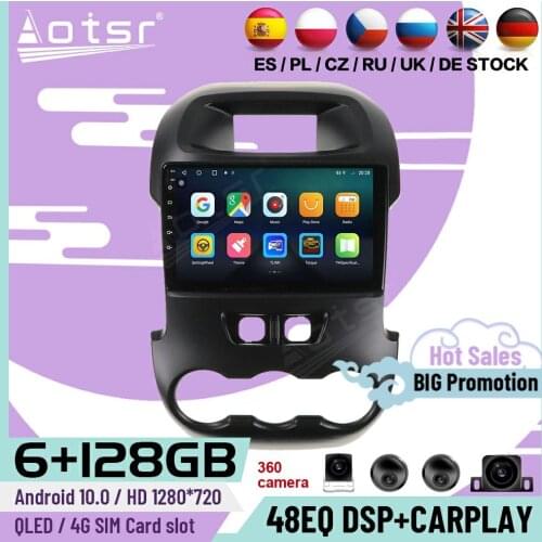 6+128G Carplay Android 10 Player For Ford Ranger F250 2011 2012 2013 2014 GPS Navi Auto Car Radio Video Audio Receiver Head Unit