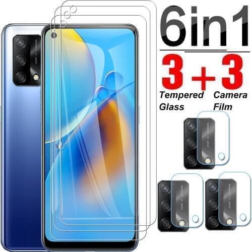 6 in 1 Tempered Glass For Oppo A54 A74 A94 Screen Protector Lens Film For Oppo Reno 5 5G Reno5 Lite Reno5F Glass