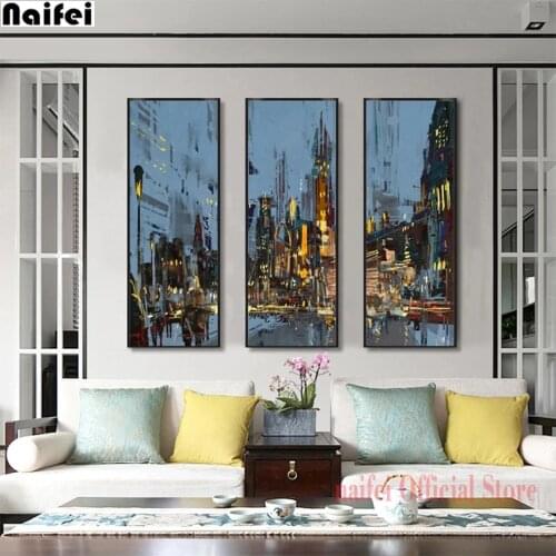 Diamond Mosaic Modern Architecture Abstract Paris Street Landscape Night View Full Drill 5d Diy Diamond Painting Home Decor