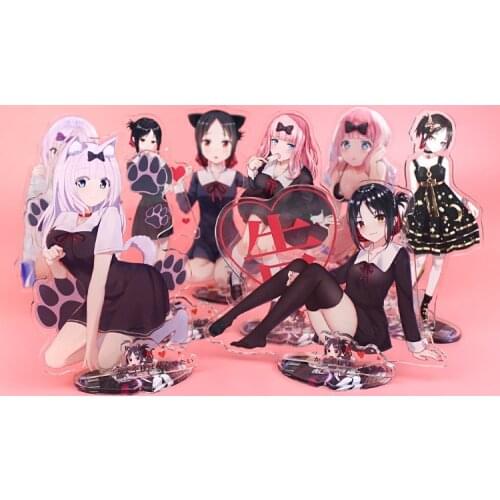 Anime Kaguya sama Love is war Acrylic Stand Figure Fujiwara Chika Desktop Decoration Collection Model Toy Gifts