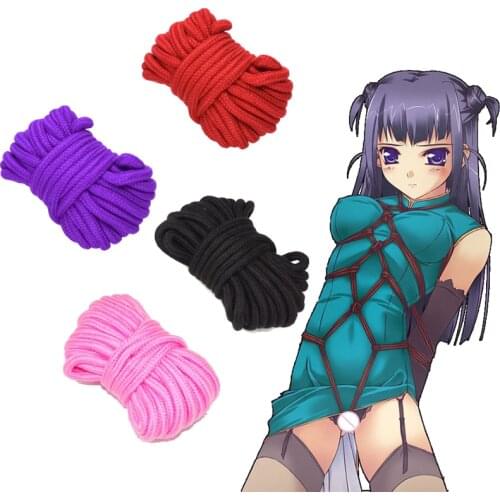 Free Shipping 10m Hand Ankle Restraints Bondage Rope For Adult Games Couples Exotic Sex Role Play Toy Soft Thick BDSM Rope