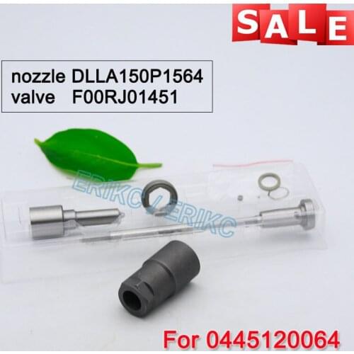 ERIKC 0445120064 Diesel Injector Overhaul Repair Kits Nozzle DLLA150P1564 Valve F00RJ01451 Spare Parts for Bosch VOLVO Injection
