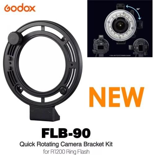 Godox FLB-90 Quick Rotating Camera Bracket Kit(for R1200 Ring Flash) Turn Camera Vertical Horizontal for Sony Canon Nikon DSLR