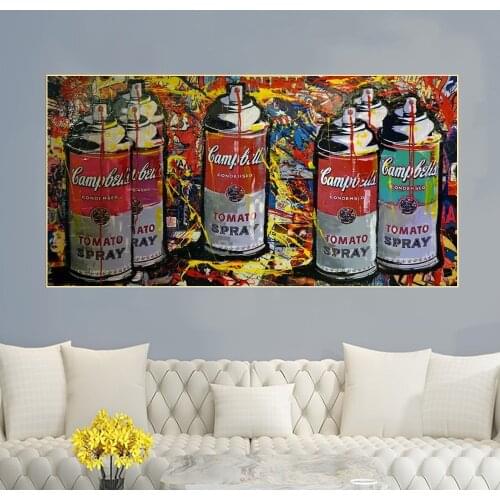 Graffiti Art Spray Can Collection Wall Posters And Prints Colorful Graffiti Paint Bottle Decorative Pictures For Bar Cafe