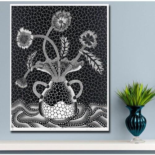 Print Oil Painting Wall Art Painting Yayoi Kusama Flowesr Fw Home Decorative Wall Art Picture for Living Room Canvas Painting