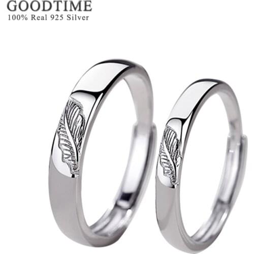 Fashion Couple Lover Ring Pure 100% 925 Sterling Silver Leaf Ring For Women Men Anniversary Wedding Jewelry Accessories Gift