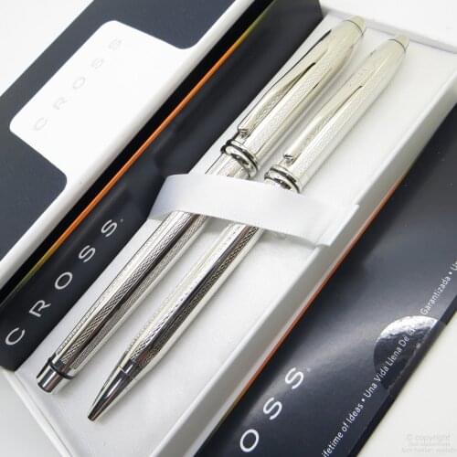 Cross Townsend Platinum Roller Pen + Ballpoint Pen Set | İsme Special Pen