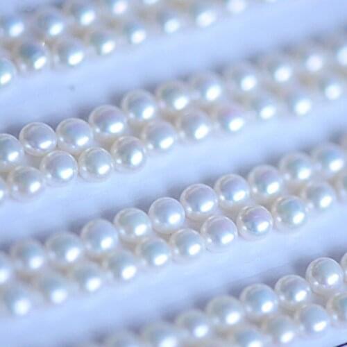 MADALENA SARARA Jewelry Expert Half Hole Freshwater Pearl Beads Semi-round Natural Pearl 3 Colors Options