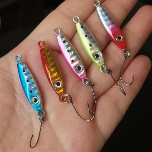 Swolfy 10PCS/LOT Metal Jig Spoon Lure with Single hook 3g/6g Shore Cast Artificial Hard Bait Small Jig Lure