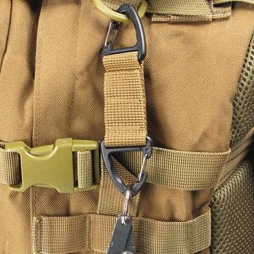 Multifunctional carabiner outdoor tactical nylon webbing point triangle backpack double hanging buckle buckle T1N0