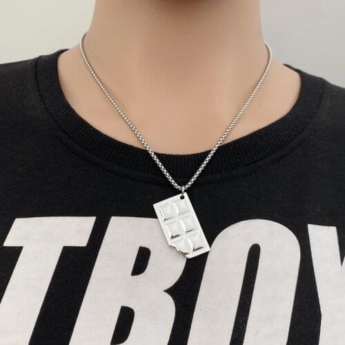 Fashion titanium steel trend male and female student necklace wild hip-hop pendant jewelry hot sale