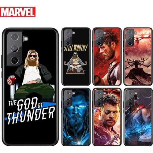 Avengers Thor For Samsung Galaxy S21 S20 FE S10e S10 S9 S8 S7 S6 Ultra Plus Lite 5G Edge Black Soft Phone Case