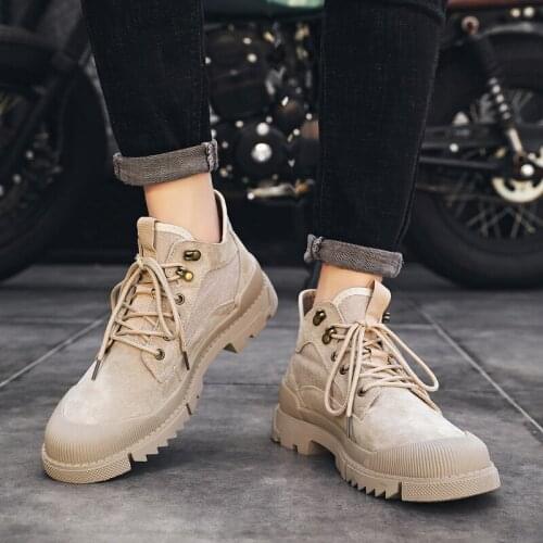 Men casual for man hightop sneaker sale Mens leather shoe mens flat 2020 fashion mens running leisure sneakers top outdoor High