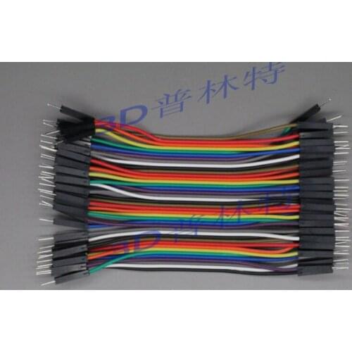 40pcs/lot 10cm 2.54mm 1pin Male to male jumper wire Dupont cable Dupont line