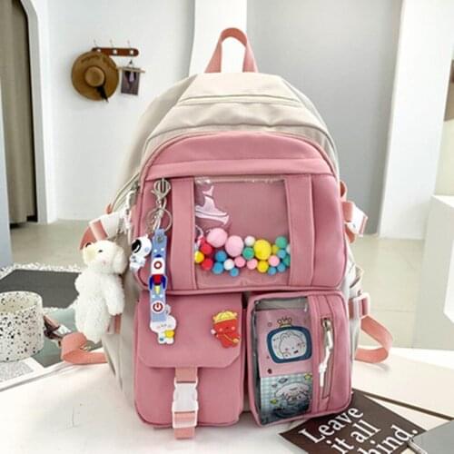 Transparent High School Girls Backpack School Bags For Teenage Girls Multipockets New 2021 Backpack Women Mochila Feminina Bags