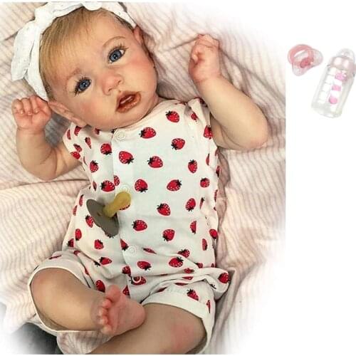23 inches 58 cm Nurturing Dolls Lifelike Reborn Baby Full Silicone Toy