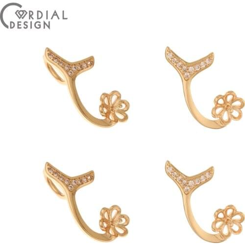 Cordial Design 50Pcs 11*18MM Pendant/Jewelry Accessories/Hand Made/Blank Tray/CZ Charms/DIY Making/Jewelry Findings & Components