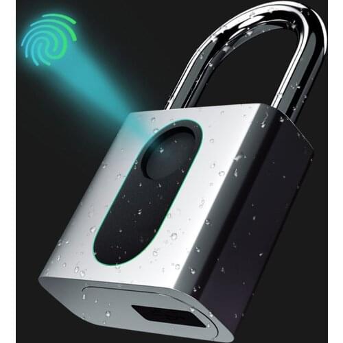 Smart Lock Keyless Fingerprint Lock IP65 Waterproof cerradura inteligente Anti-Theft Security Padlock Door Luggage Case Lock