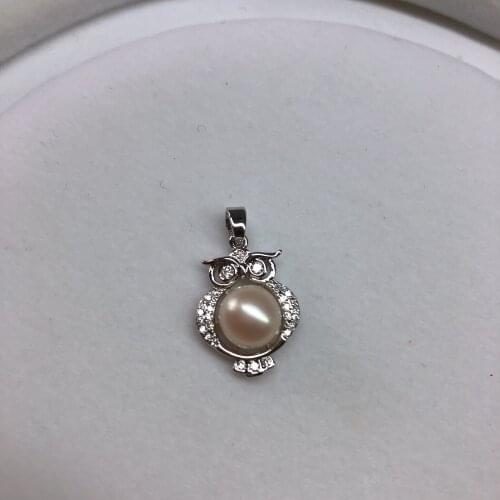 Owl Style Pendant Base Mountings Findings Jewelry Settings Parts for Female Women Pearls Beads Crystal Agate Coral Jade