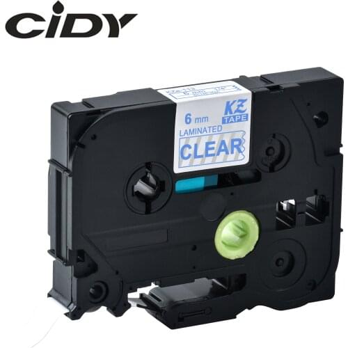 CIDY compatible tze-113 tze 113 tze113 tz 113 Tz113 Blue on Clear 6mm*8m laminated label tape for brother label printer
