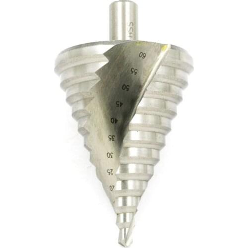 6-60mm Pagoda Step Cone Drill Bit HSS Spiral Grooved Reaming Hole Cutter Tool