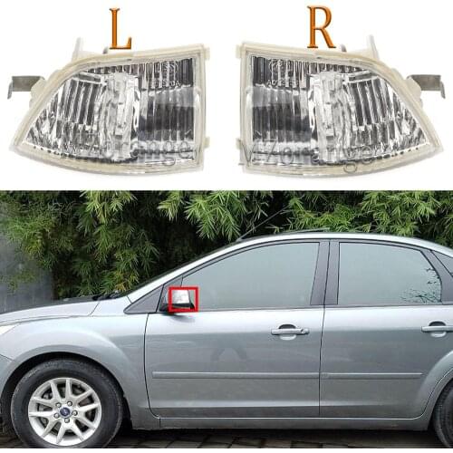 For Ford Focus C-MAX 2003-2013 Car Rearview Mirror Light Turn Signal Light Indicator Without Bulb 6M5Y 13B381