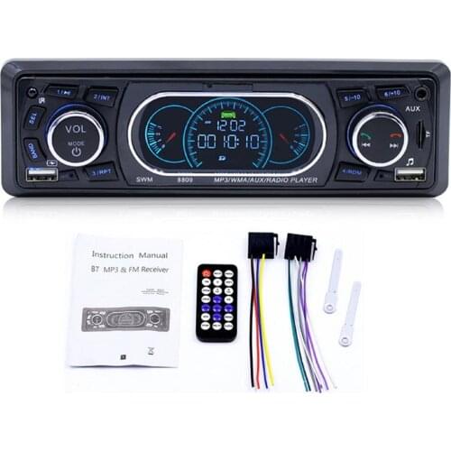 SWM-8809 Multifunctional Dual USB Hands-free Calls Bluetooth In-Car Hands Free MP3 Player Car Accessories