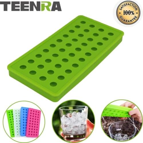 TEENRA 1Pcs 40 Cavity Silicone Ice Cube Mini Ice Ball Maker Silicone Ice Cube Trays Mould Sphere Ice Mold Maker Form
