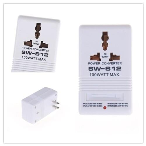 Three-leg Power Transformer 110V To 220V Step Up Down Voltage Converter 100W Watt Transformer Travel Socket